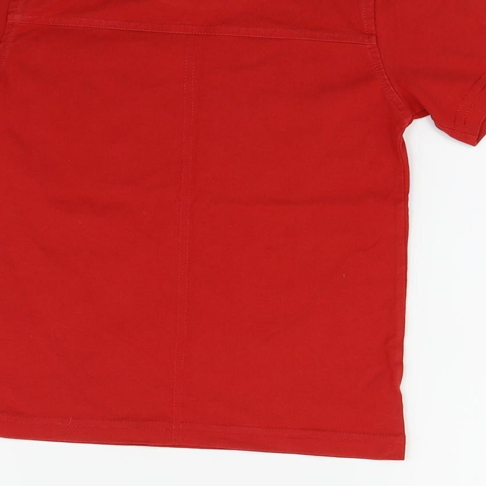 George Girls Red   Basic T-Shirt Size 5-6 Years  - cars