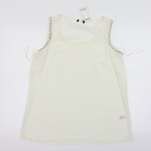 Preworn Womens White   Basic Tank Size 14