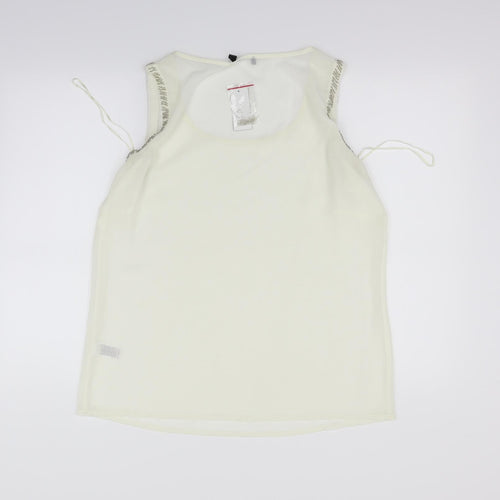 Preworn Womens White   Basic Tank Size 14