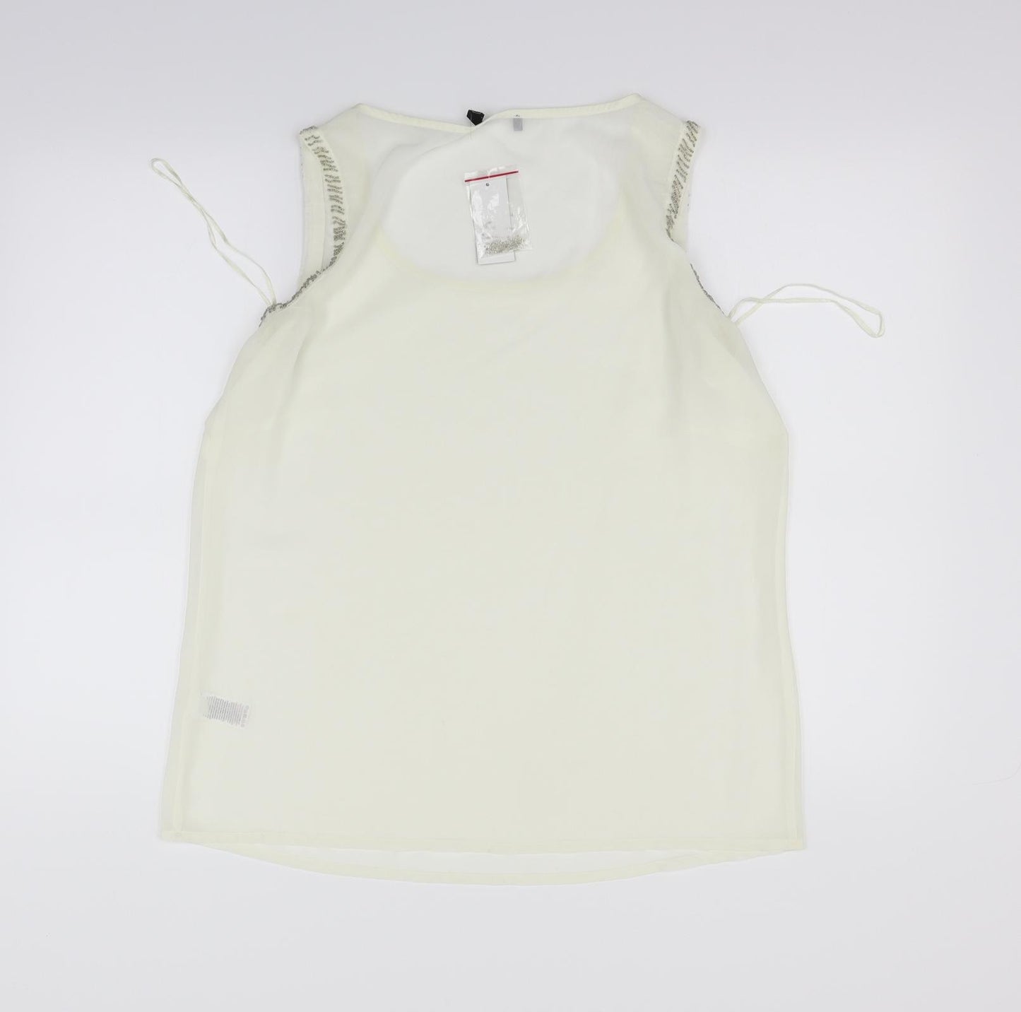 Preworn Womens White   Basic Tank Size 14