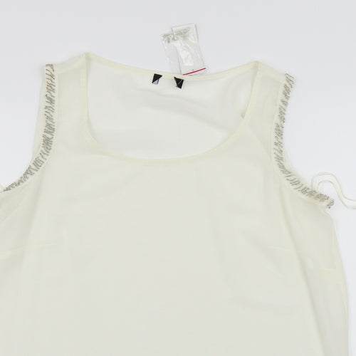 Preworn Womens White   Basic Tank Size 14