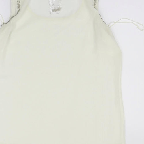 Preworn Womens White   Basic Tank Size 14