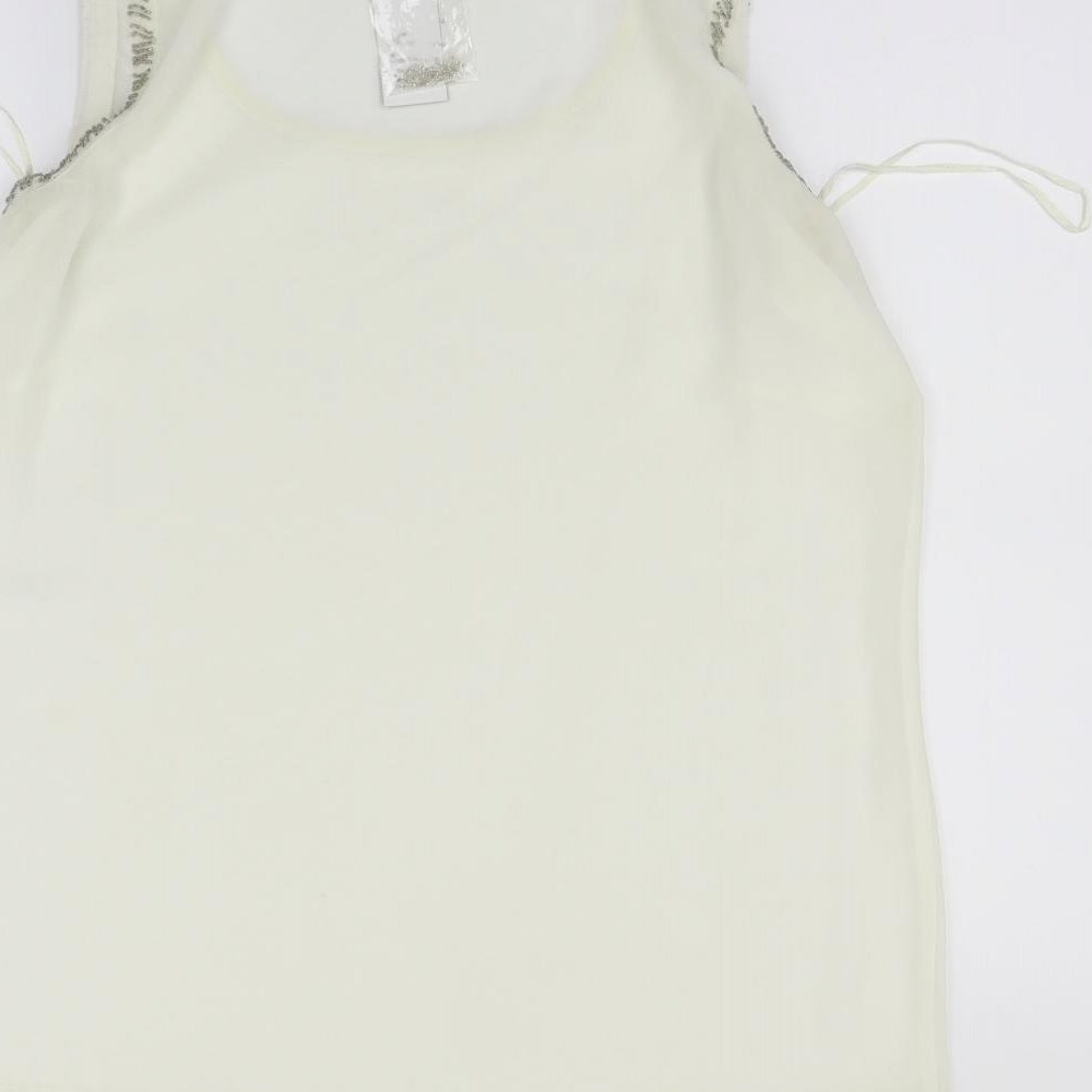 Preworn Womens White   Basic Tank Size 14