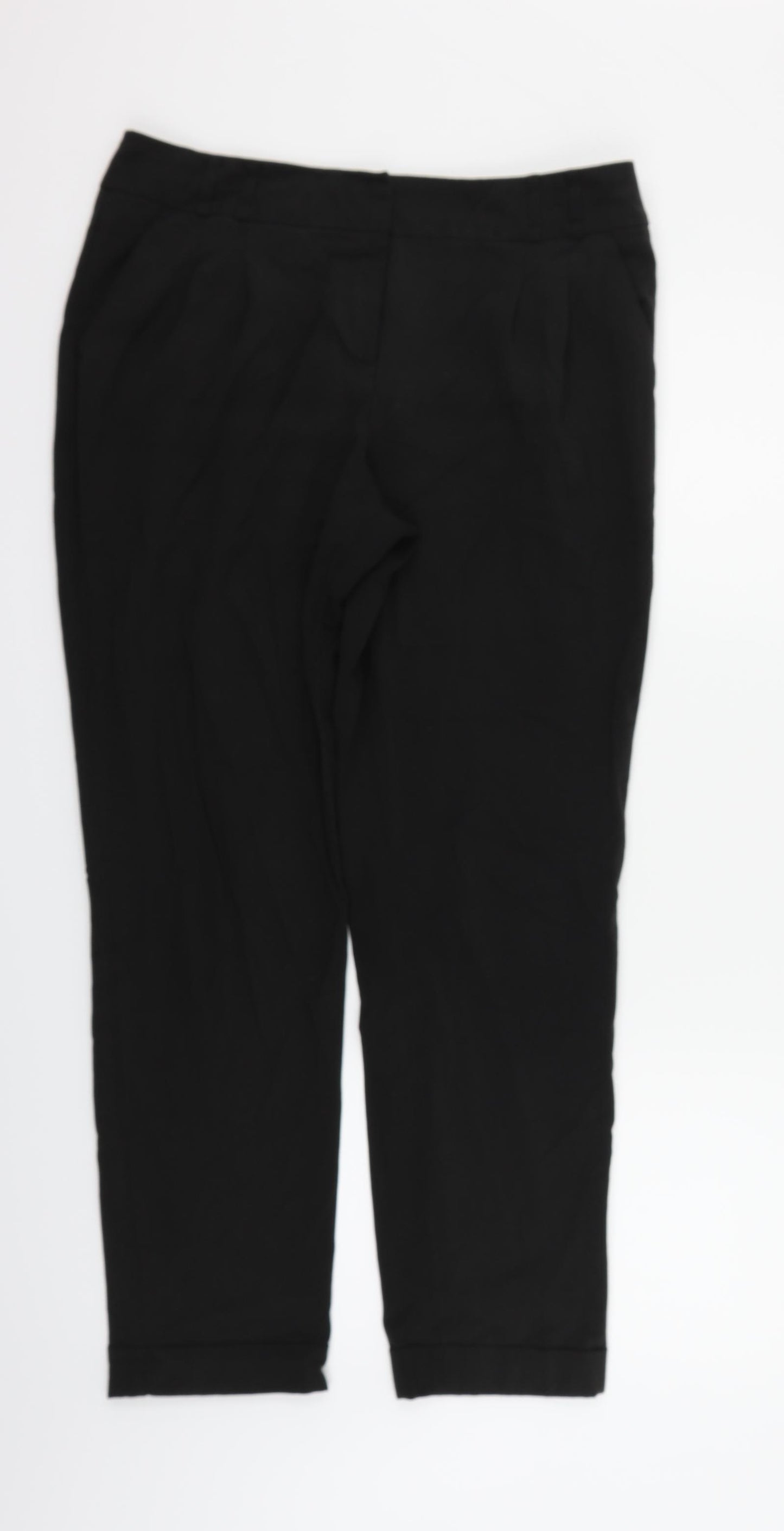 M&Co Womens Black   Trousers  Size 12 L31 in