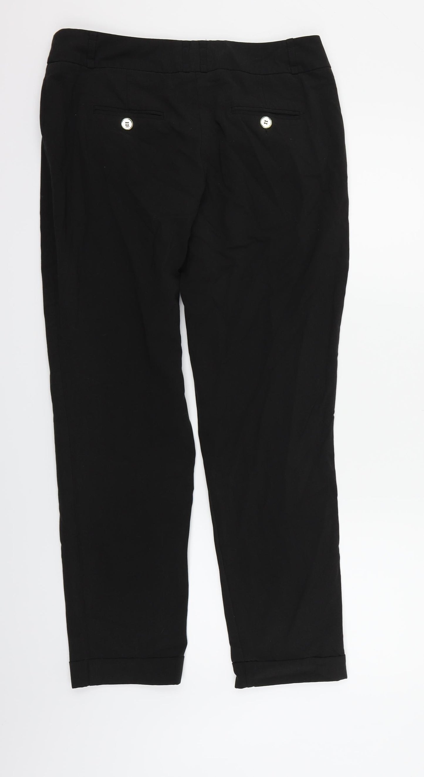 M&Co Womens Black   Trousers  Size 12 L31 in