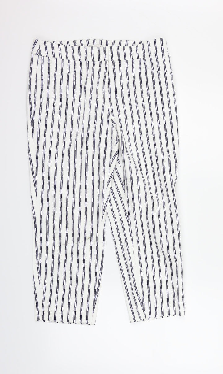 Tu Woman Womens White Trousers Size 12 L25 in