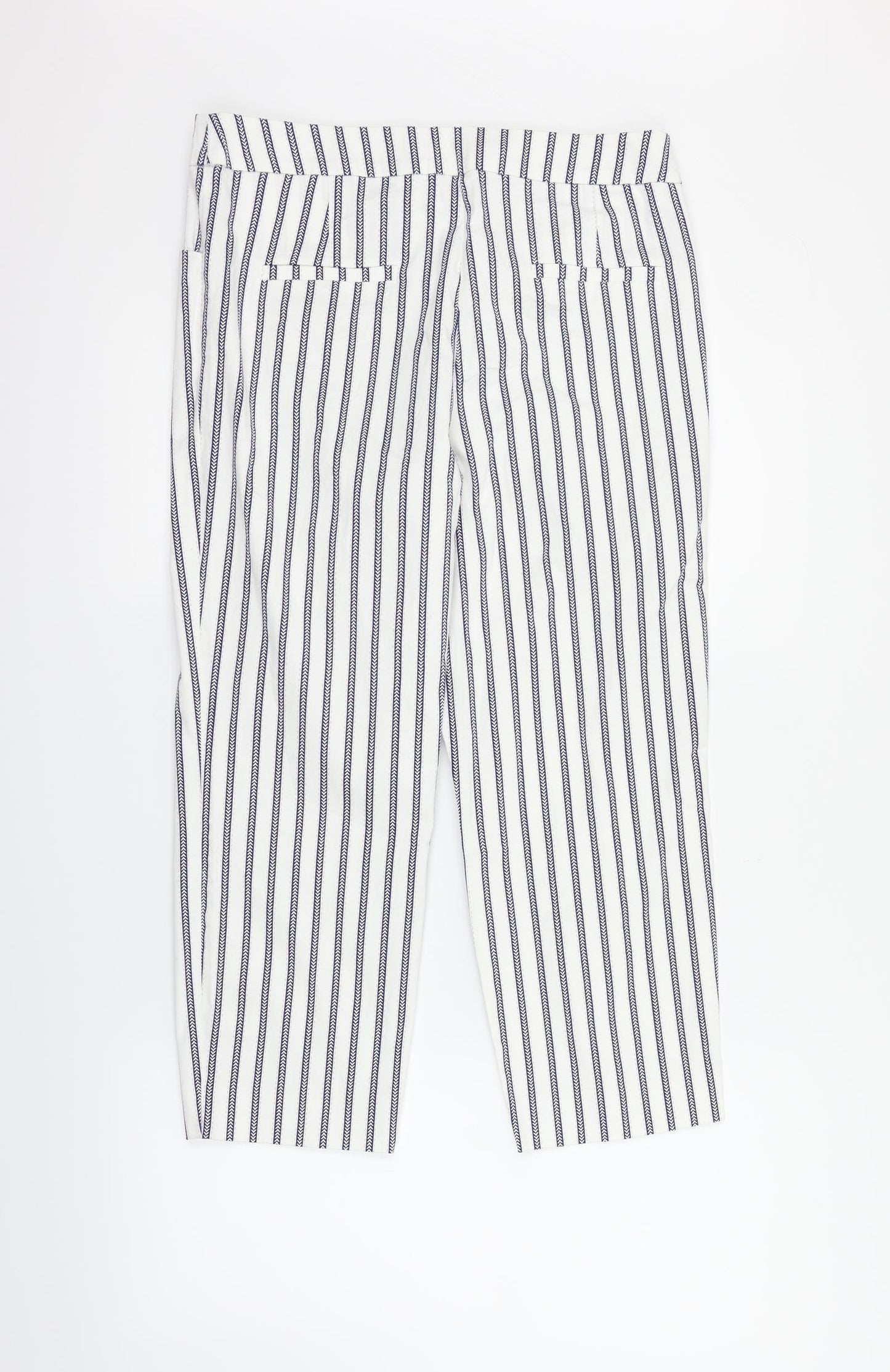 Tu Woman Womens White   Trousers  Size 12 L25 in