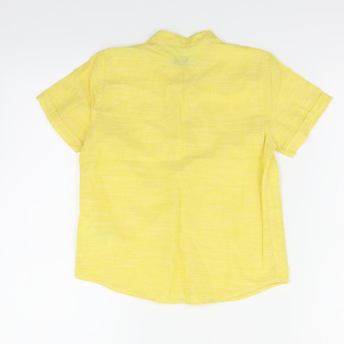 LC Waikiki Girls Yellow Houndstooth  Basic Blouse Size 5-6 Years