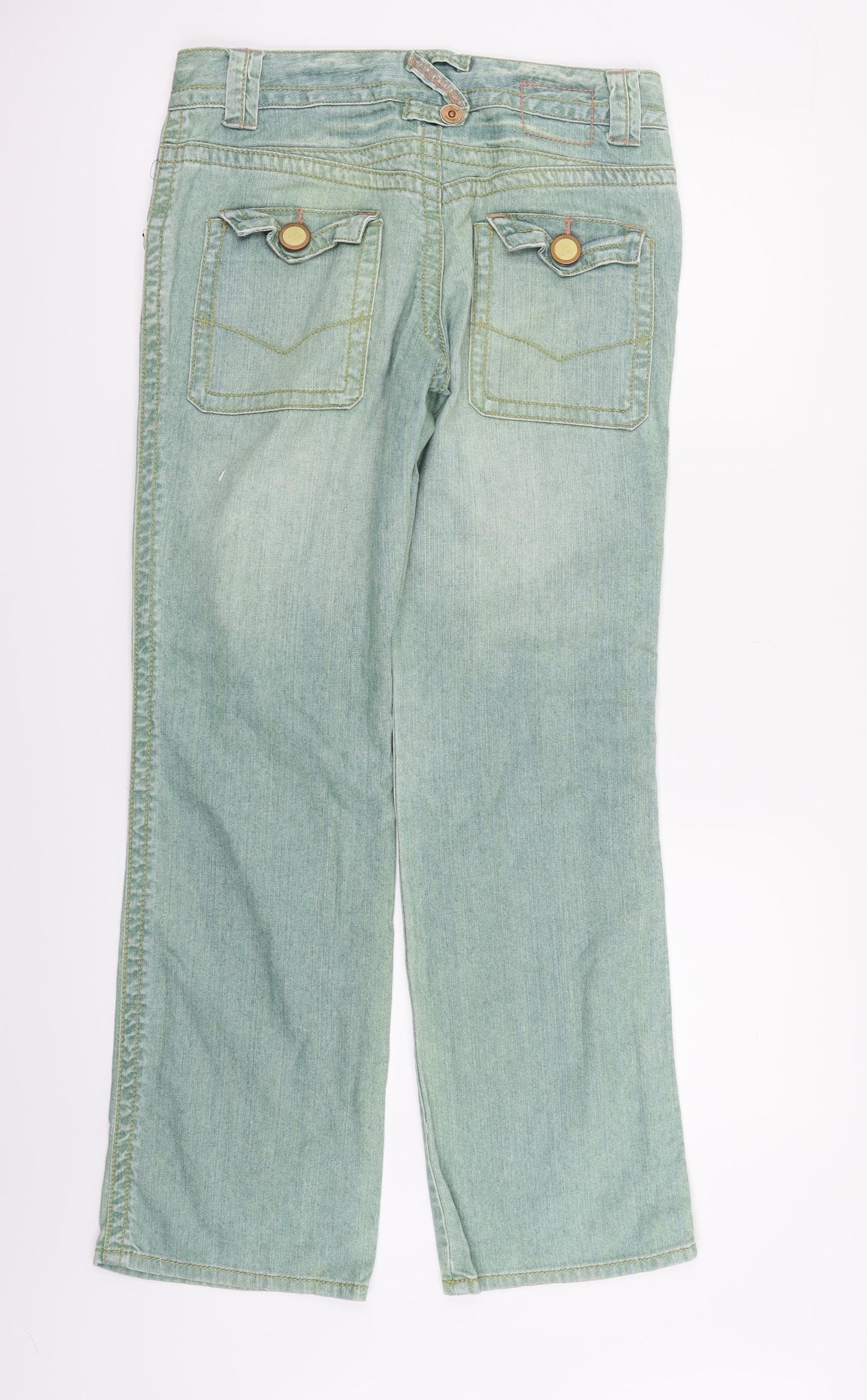 NEXT Womens Green   Straight Jeans Size 10 L31 in