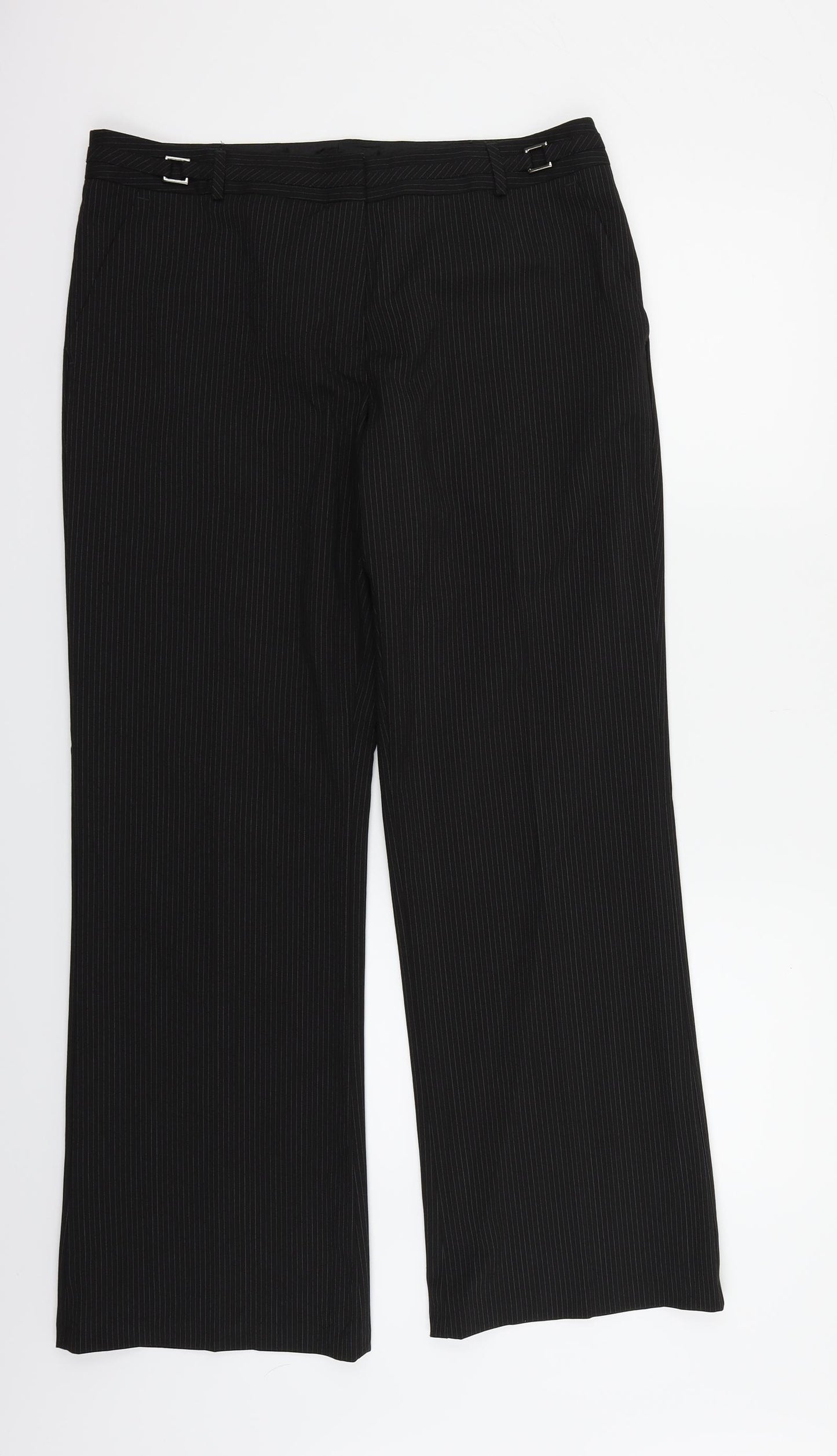 Marks and Spencer Womens Black   Trousers  Size 14 L33 in