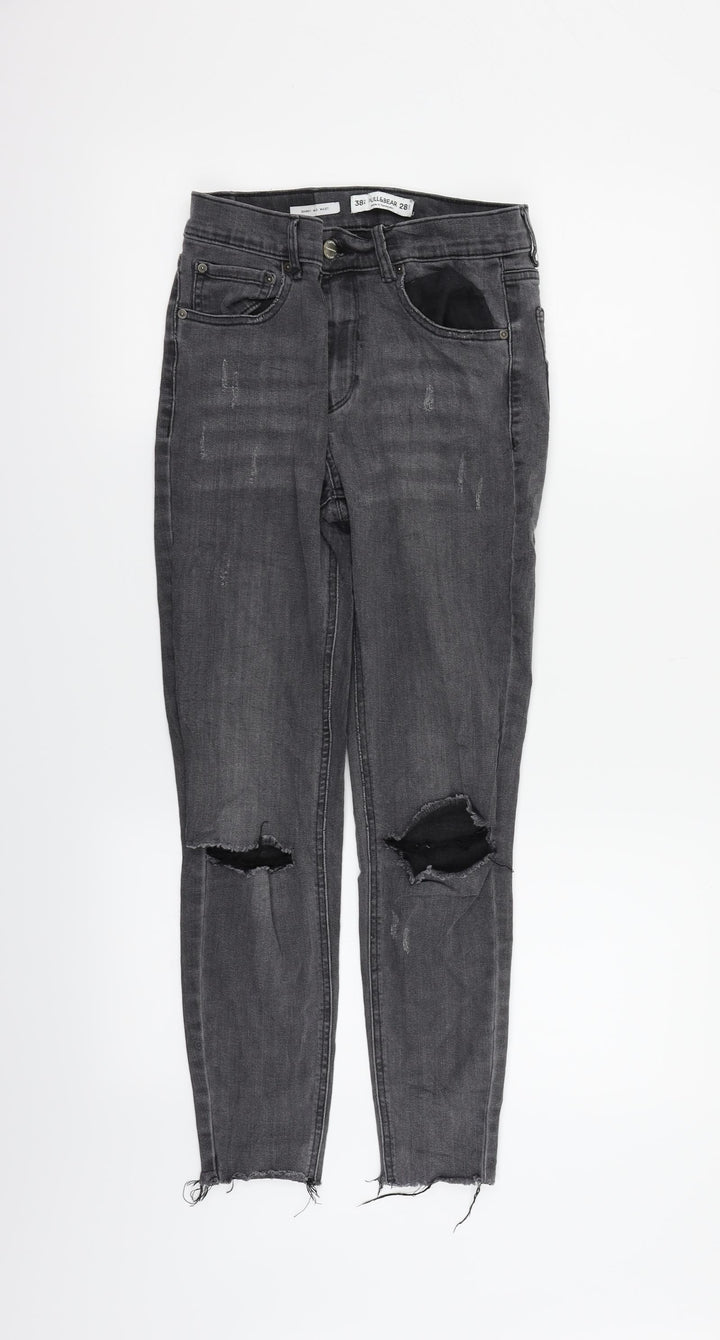 Pull&Bear Womens Grey   Straight Jeans Size 26 in L27 in