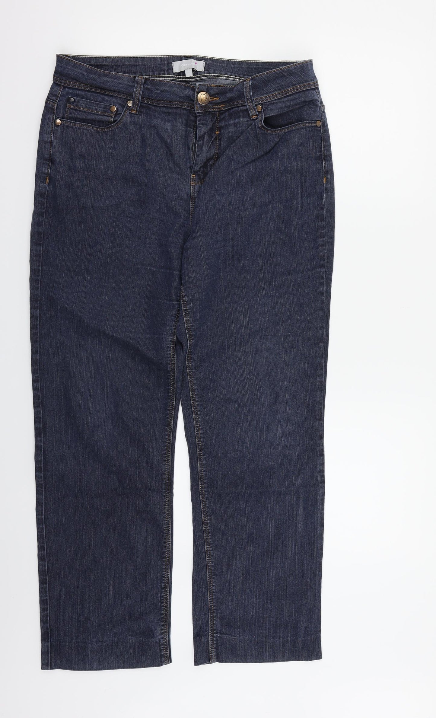 Per Una Womens Blue   Straight Jeans Size 14 L30 in
