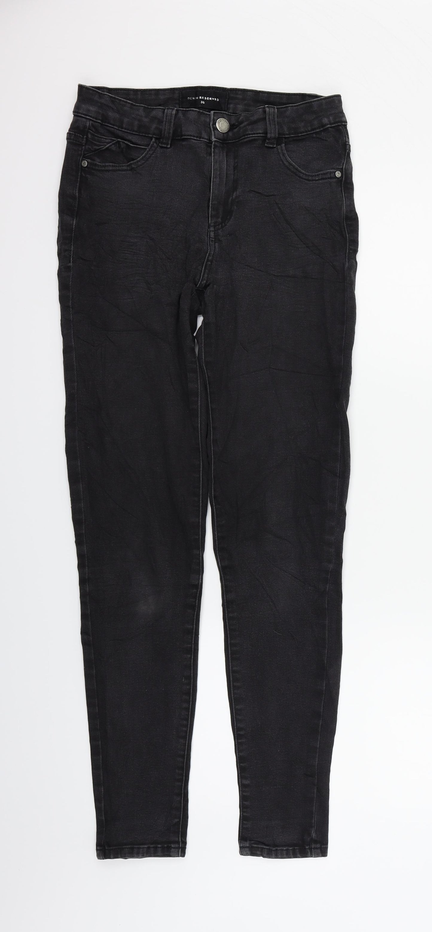 RESERVED Womens Black   Straight Jeans Size 38 in L32 in