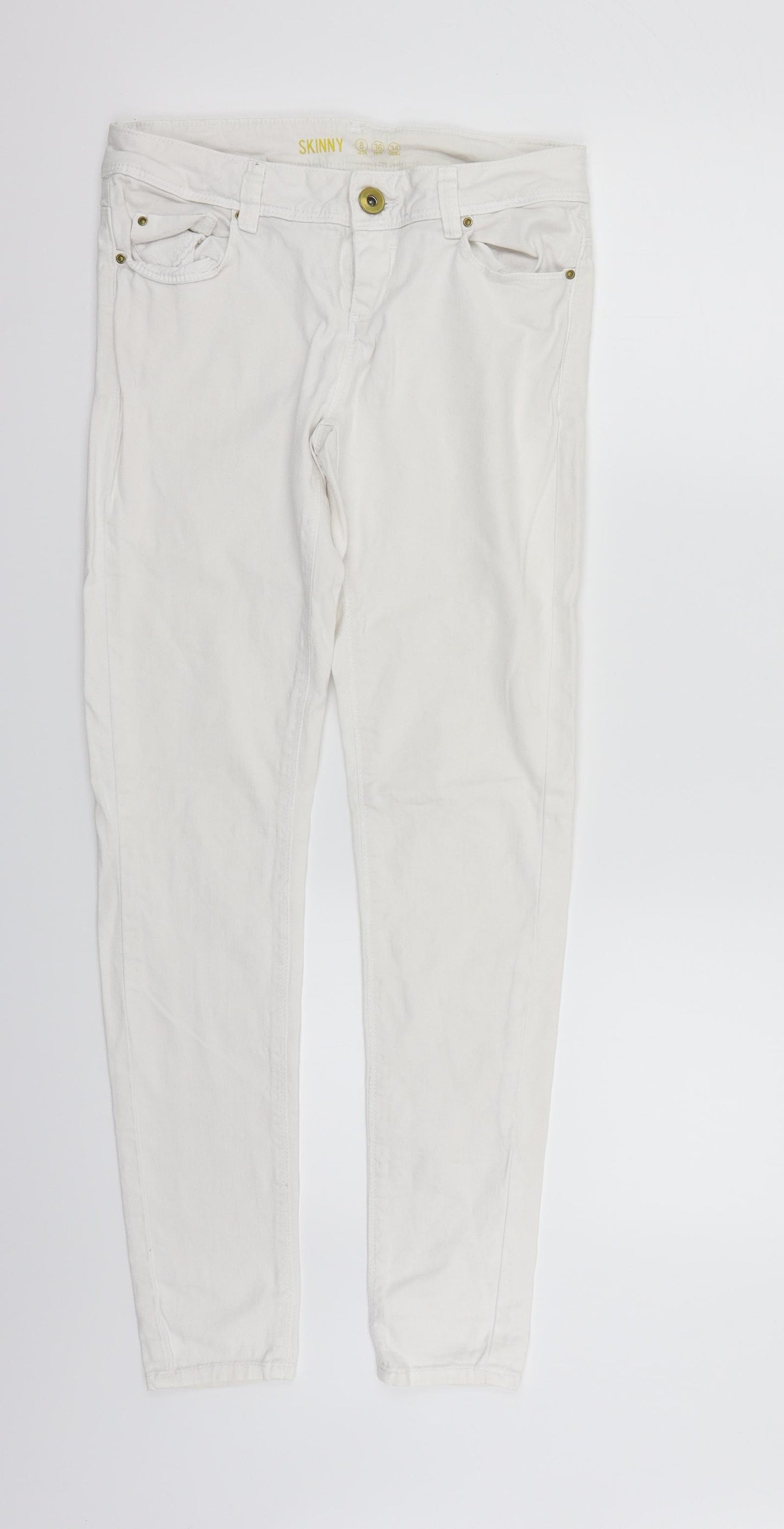 deniem & co Womens White   Skinny Jeans Size 8 L28 in