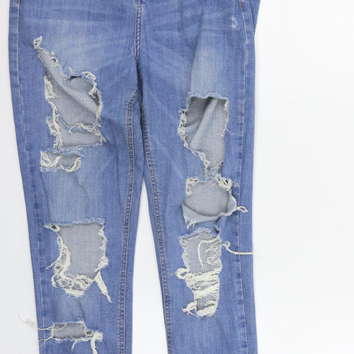 Topshop Womens Blue   Straight Jeans Size M L34 in