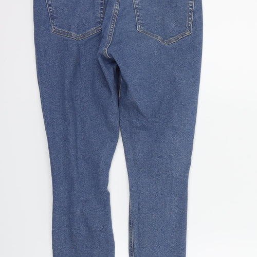 Topshop Womens Blue   Straight Jeans Size M L30 in