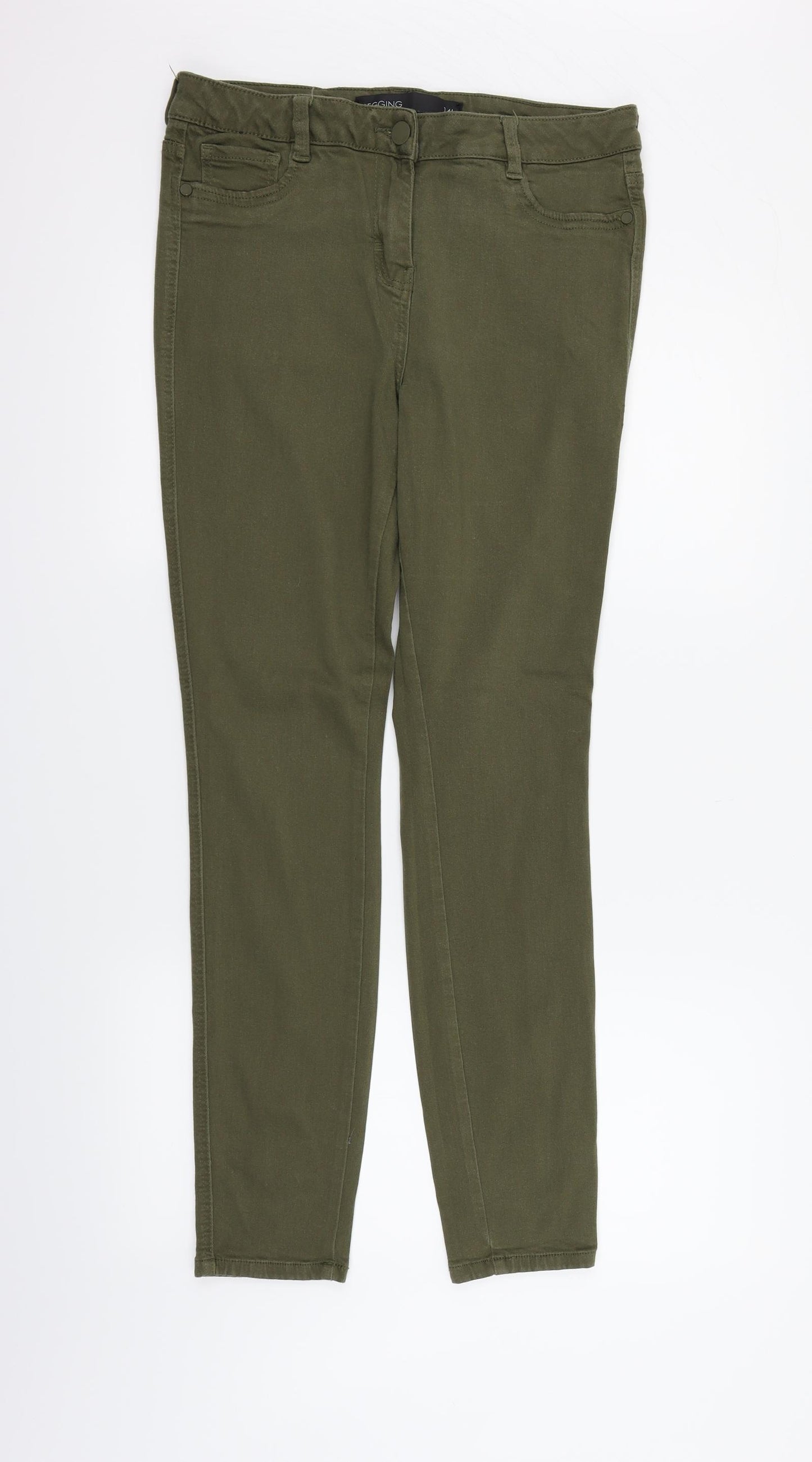 NEXT Womens Green   Trousers  Size 14 L28 in