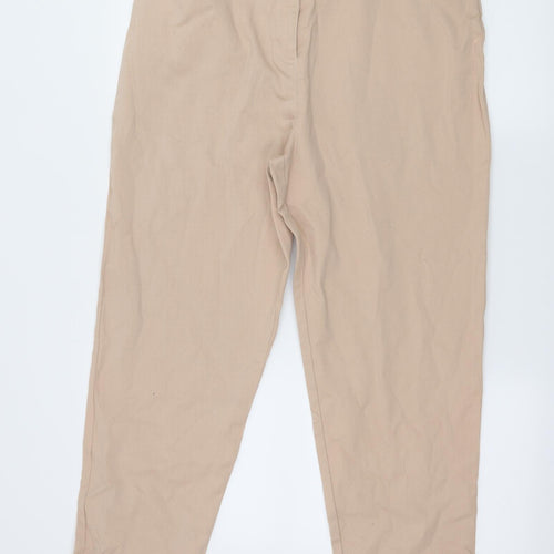 Preworn Womens Beige  Denim Skinny Jeans Size 34 in L28 in
