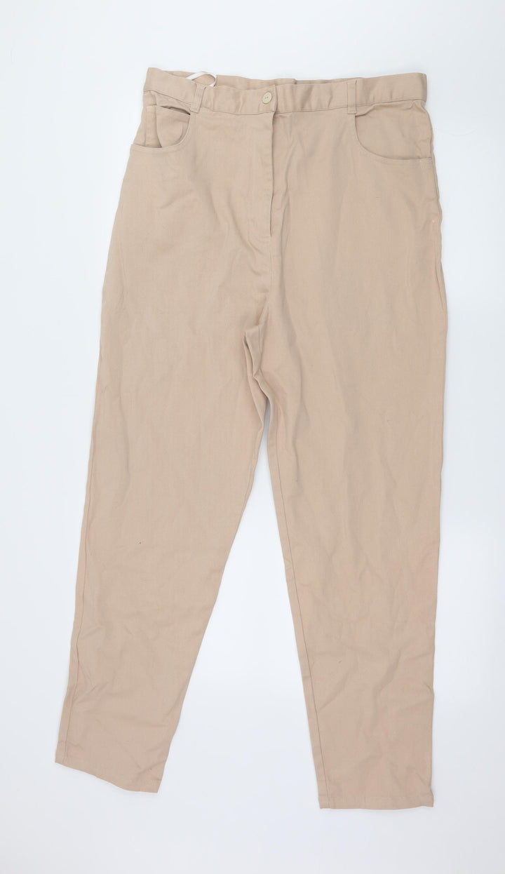 Preworn Womens Beige Denim Skinny Jeans Size 34 in L28 in
