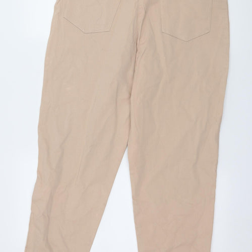 Preworn Womens Beige  Denim Skinny Jeans Size 34 in L28 in