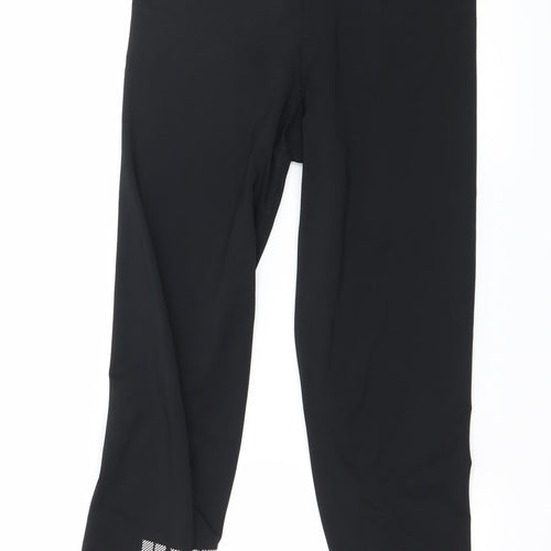Nike Womens Black Geometric Jersey Capri Leggings Size 28 in L20 in