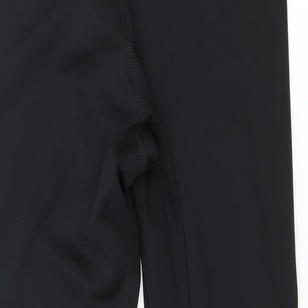 Nike Womens Black Geometric Jersey Capri Leggings Size 28 in L20 in