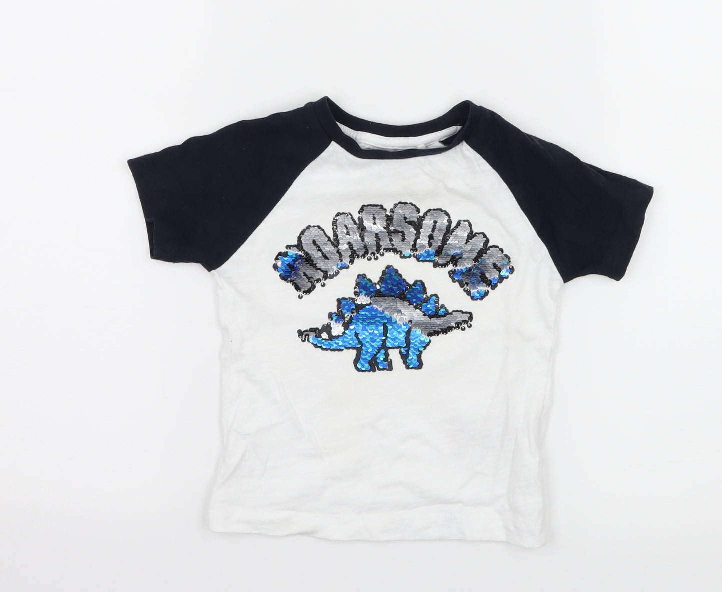 NEXT Boys Blue Geometric Jersey Basic T-Shirt Size 9-12 Months  - Roarsome