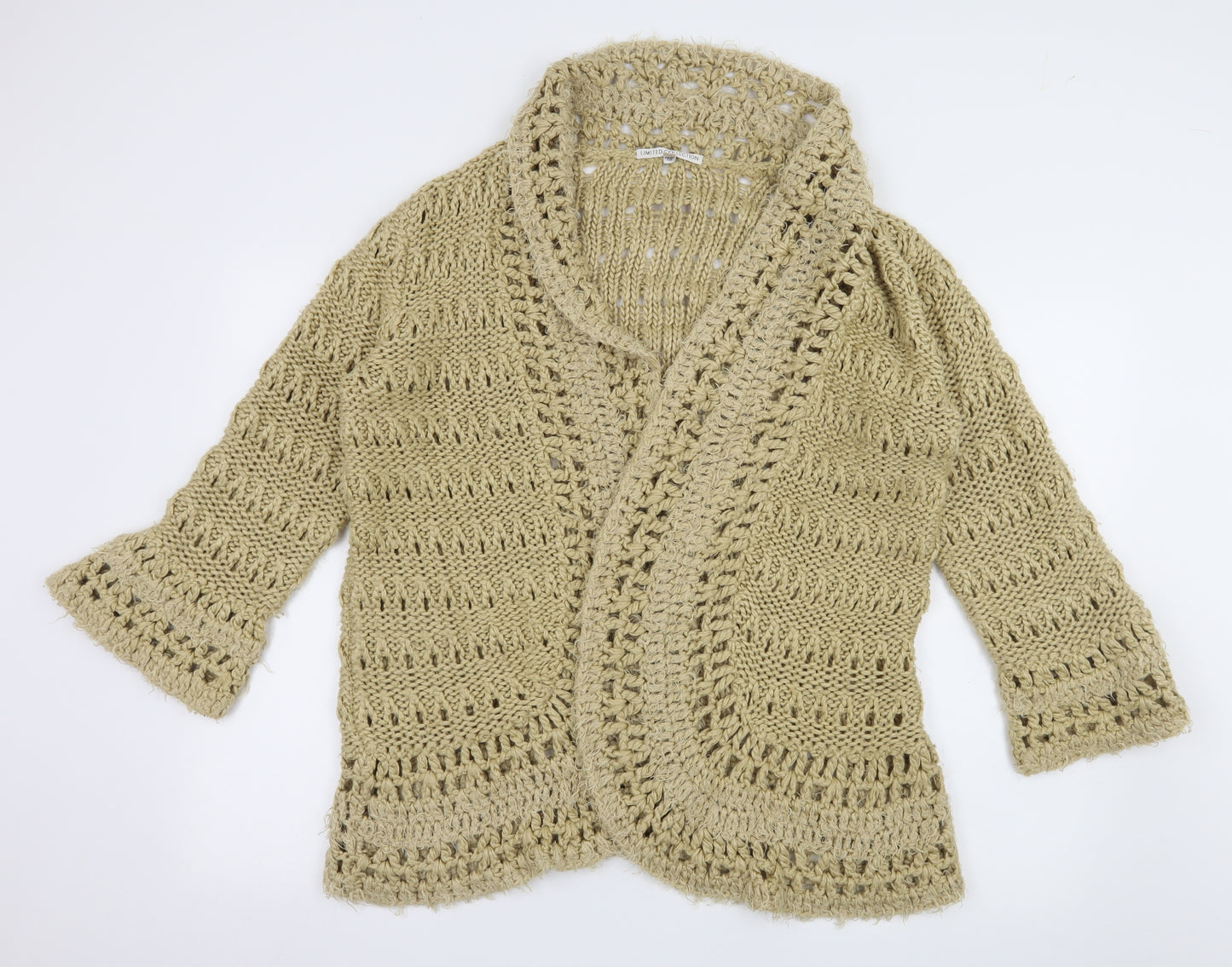 Limited Collection Womens Beige  Knit Cardigan Jumper Size 12