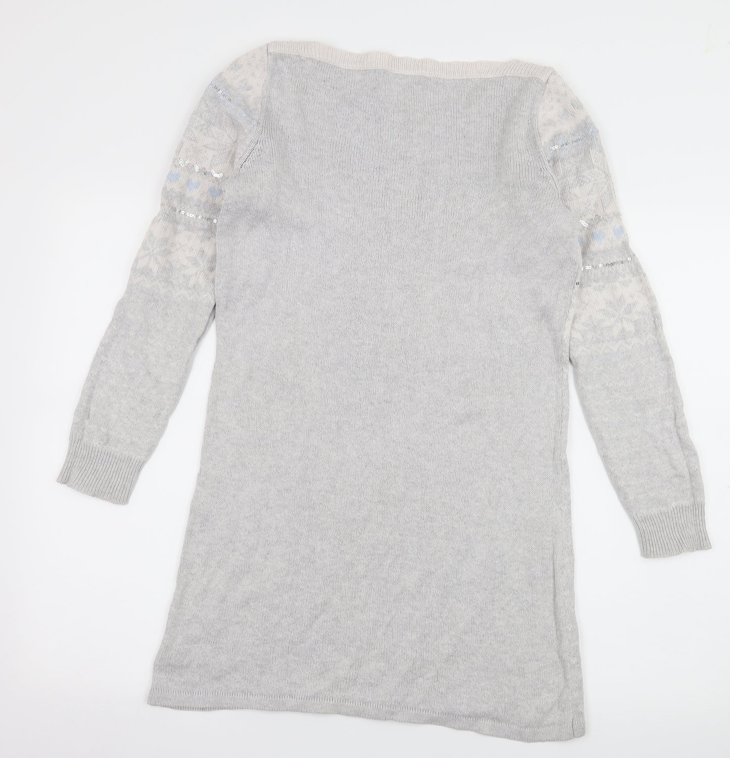 George Womens Grey Striped Knit Pullover Jumper Size 12