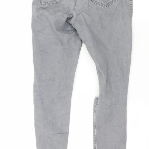 Topshop Womens Grey  Denim Skinny Jeans Size 28 in L26 in