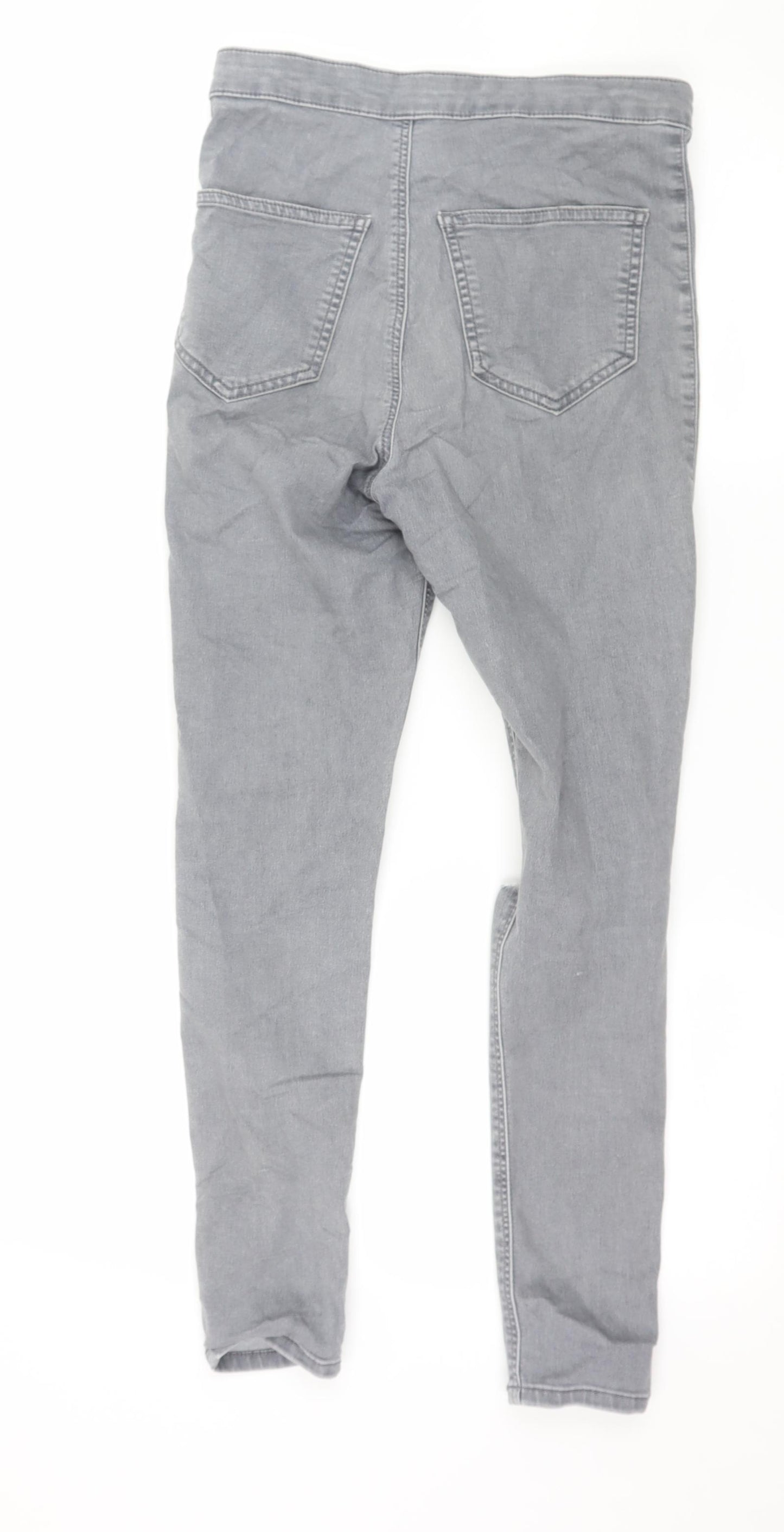 Topshop Womens Grey  Denim Skinny Jeans Size 28 in L26 in