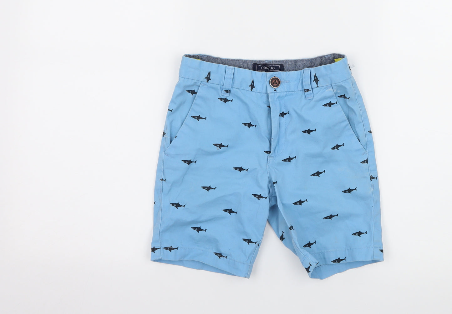 NEXT Boys Blue Geometric  Bermuda Shorts Size 7 Years