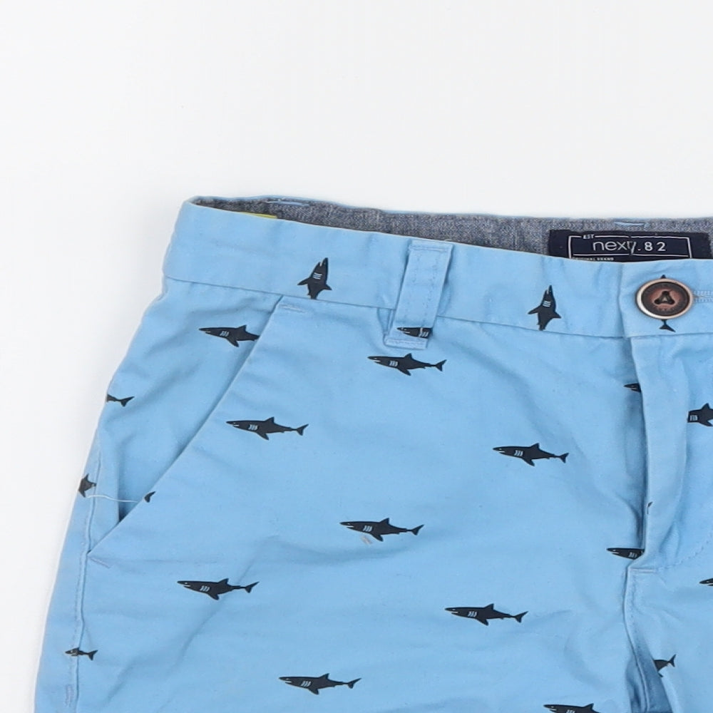 NEXT Boys Blue Geometric  Bermuda Shorts Size 7 Years