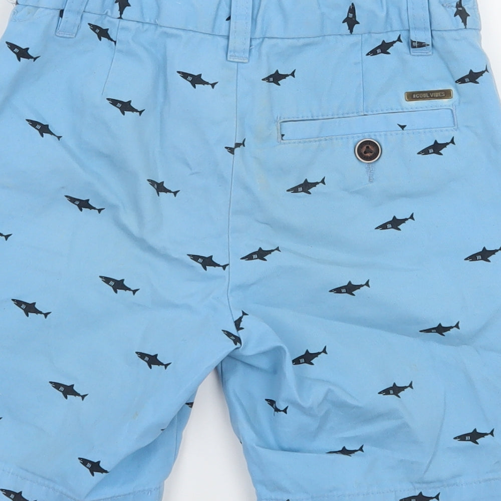 NEXT Boys Blue Geometric  Bermuda Shorts Size 7 Years