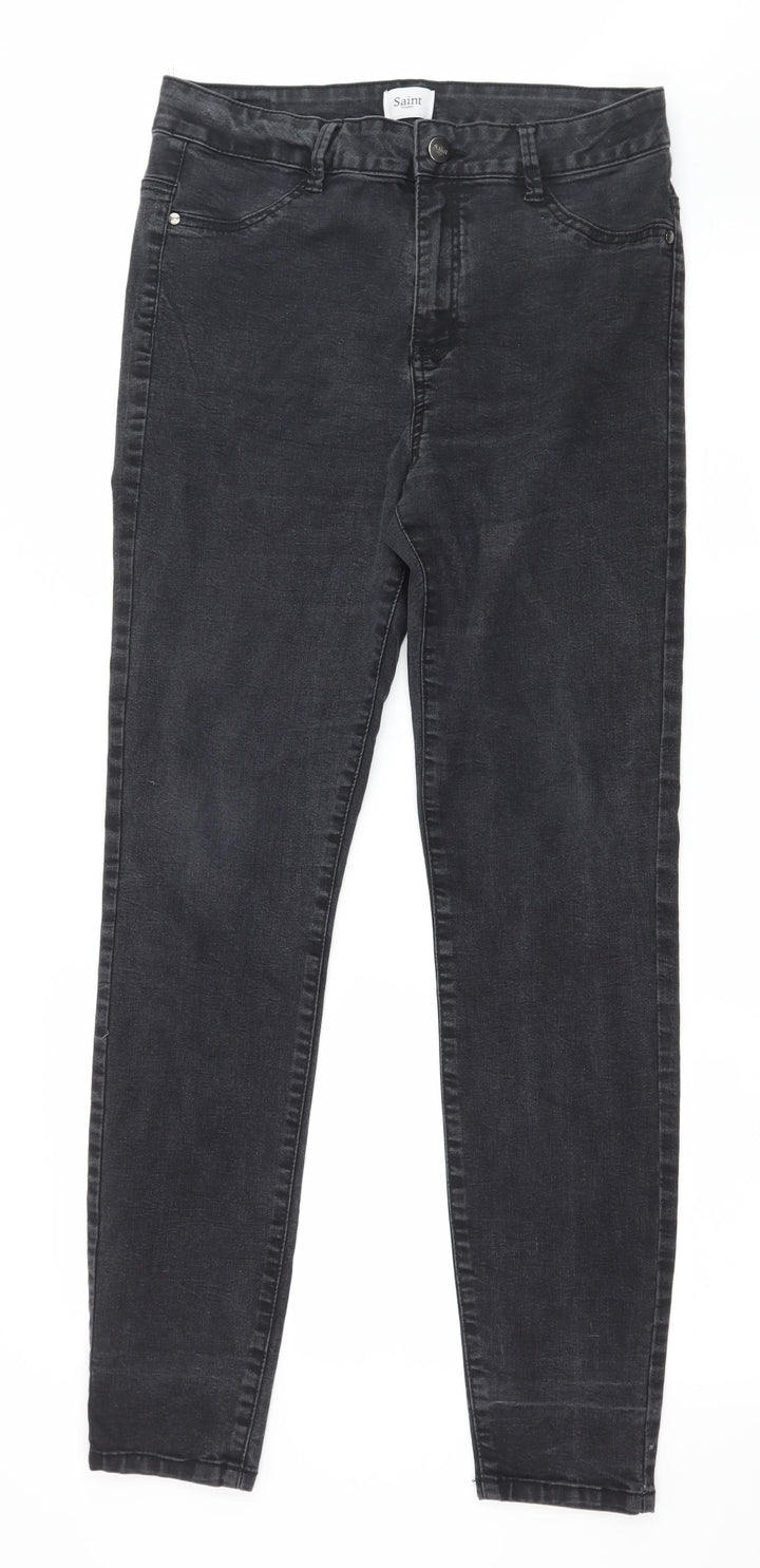 Saint Tropez Womens Grey Denim Skinny Jeans Size 32 in L30 in