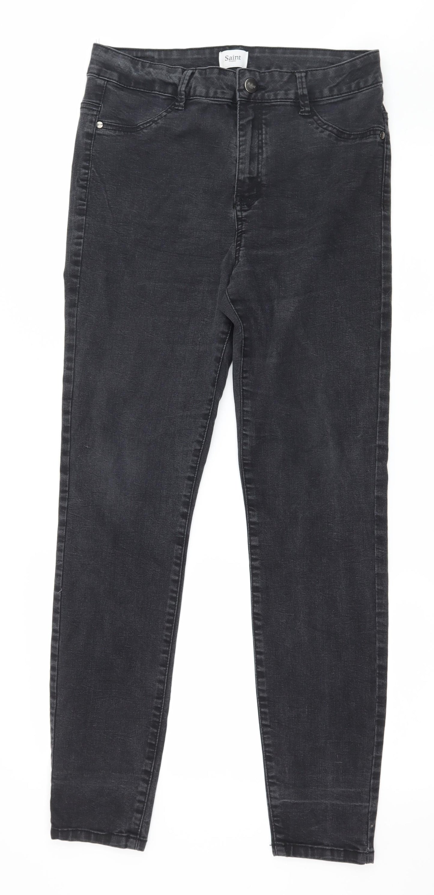 Saint Tropez Womens Grey  Denim Skinny Jeans Size 32 in L30 in
