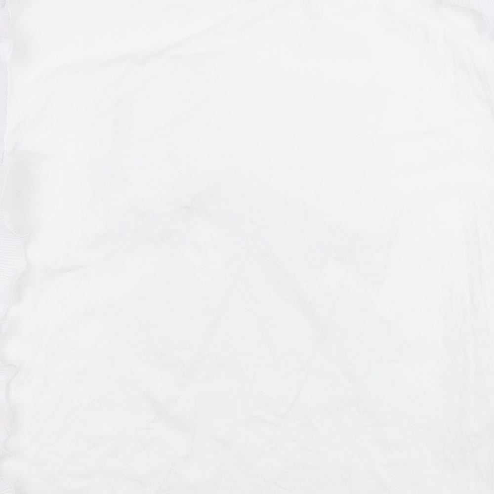 Yu & Me Womens White  Jersey Basic T-Shirt Size L  - Girl