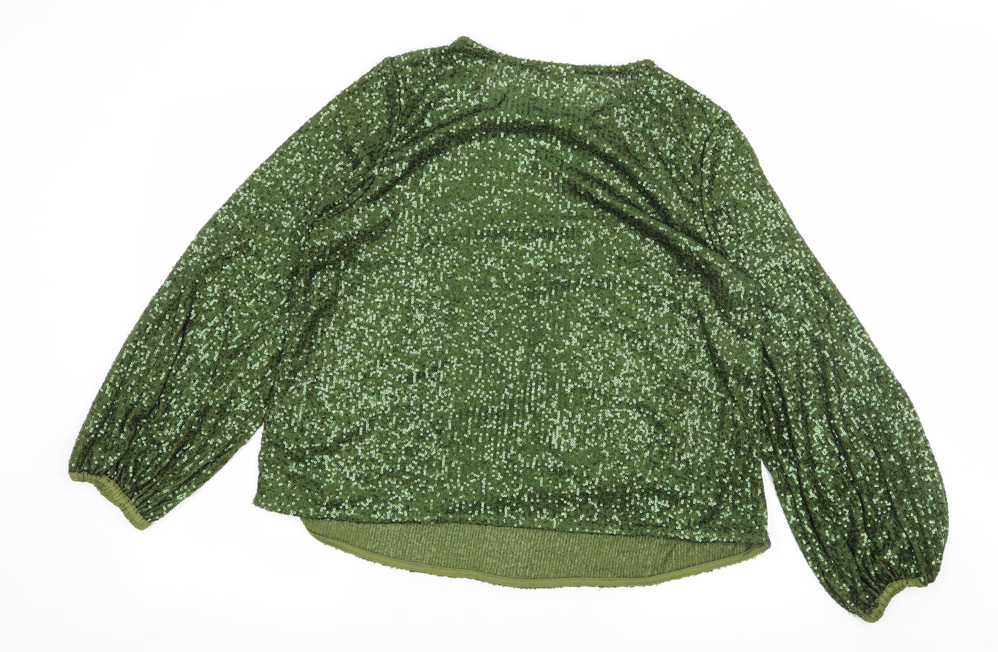 River Island Womens Green  Jersey Basic Blouse Size 16