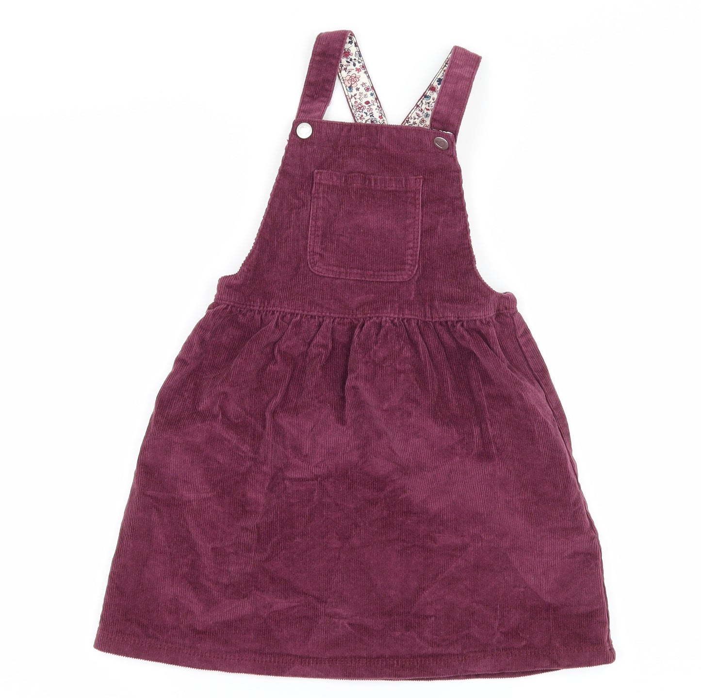George Girls Pink  Corduroy Pinafore/Dungaree Dress  Size 5-6 Years