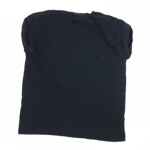 River Island Girls Black  Jersey Basic T-Shirt Size 9-10 Years  - Sugar Skull