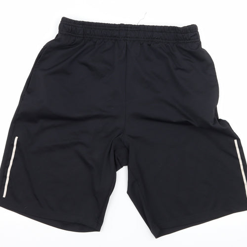 Preworn Mens Black  Jersey Sweat Shorts Size 34 in