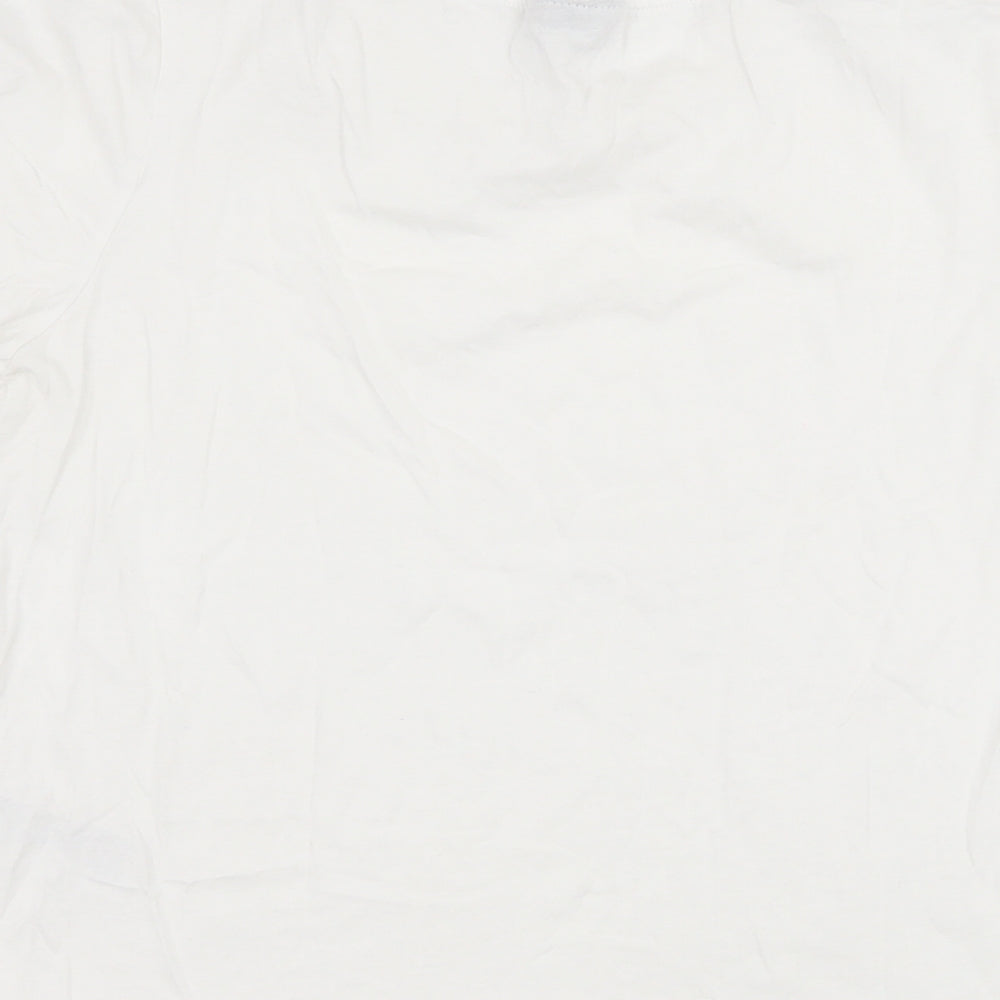 Topshop Womens White  Jersey Basic T-Shirt Size 10