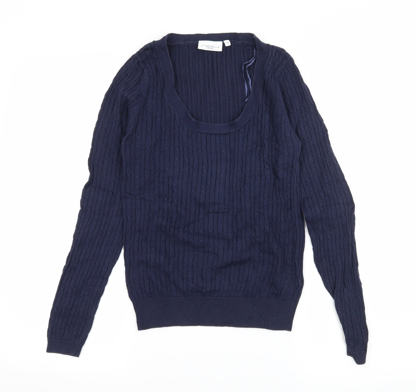 New Look Womens Blue  Knit Pullover Jumper Size 10