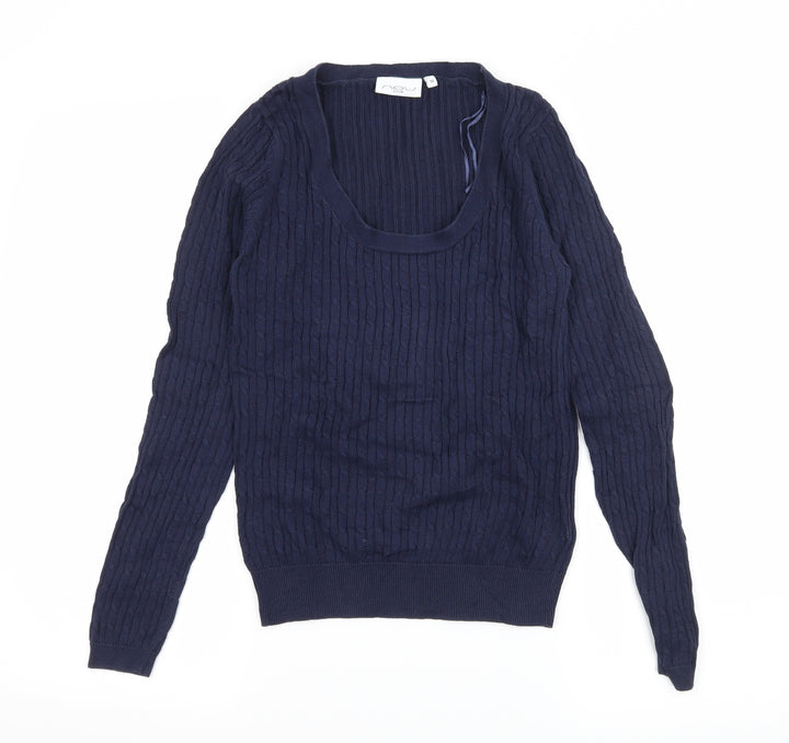 New Look Womens Blue  Knit Pullover Jumper Size 10