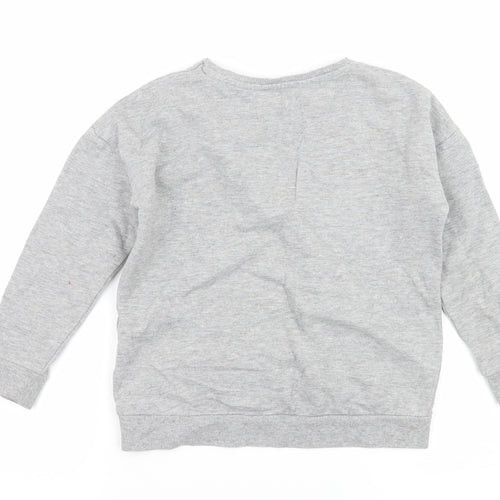 Blue Zoo Girls Grey  Jersey Pullover Sweatshirt Size 7-8 Years  - Happily Ever After
