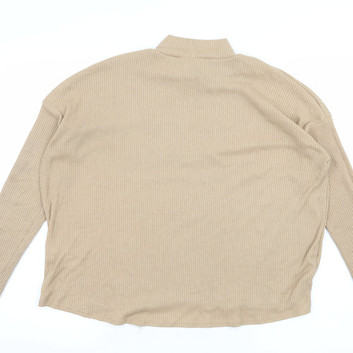 Divided by H&M Womens Beige  Jersey Pullover Jumper Size M