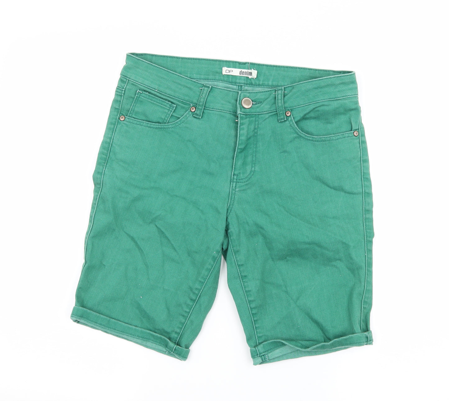 Dorothy Perkins Womens Green  Denim Bermuda Shorts Size 12