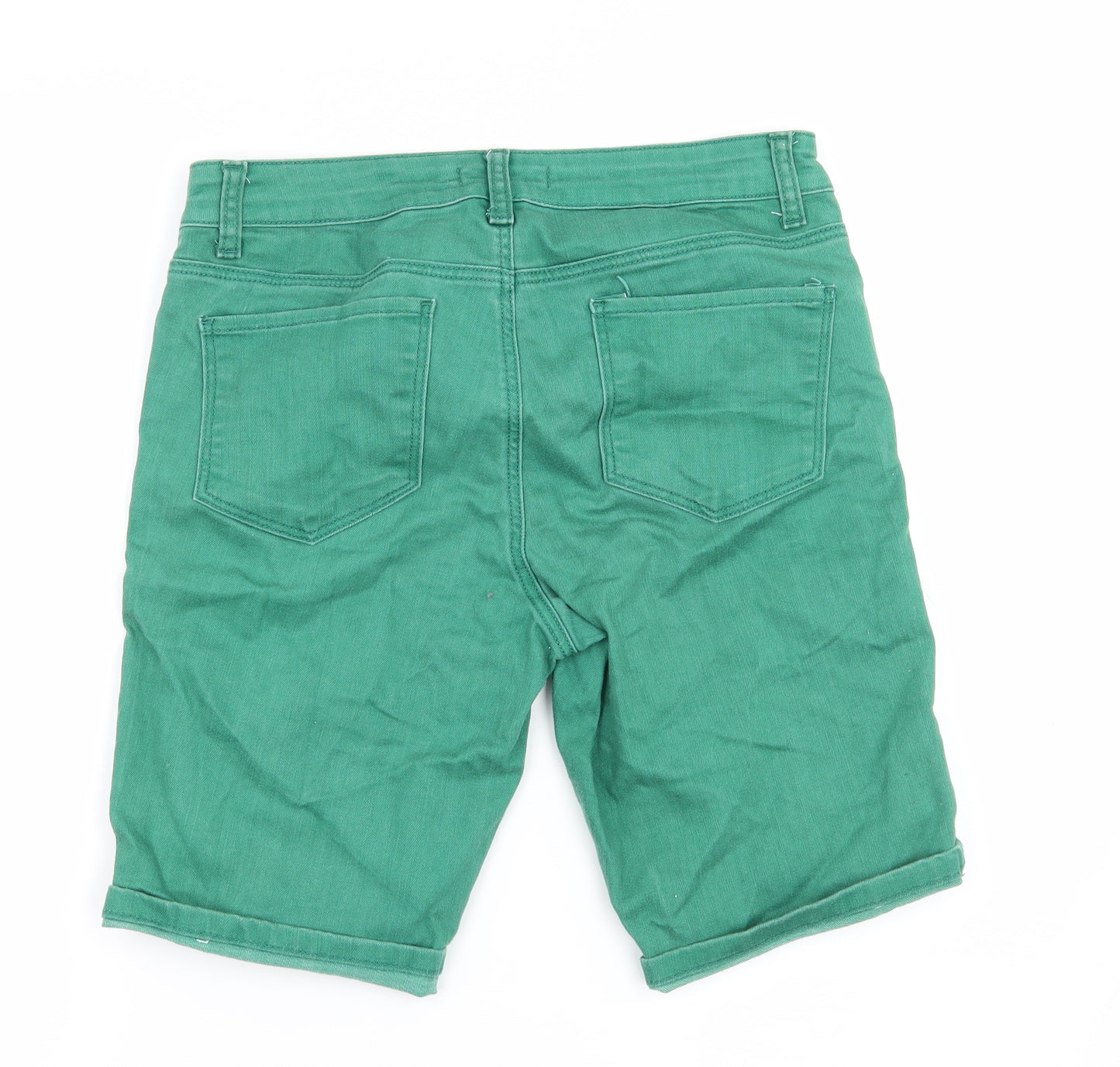 Dorothy Perkins Womens Green  Denim Bermuda Shorts Size 12