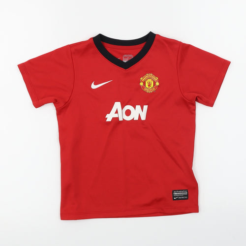 Manchester United  Boys Red   Basic T-Shirt Size S