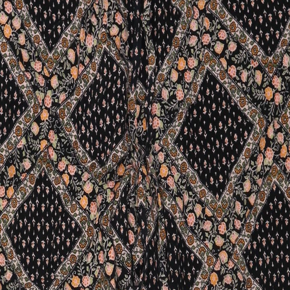 Atmosphere  Womens Black Floral  Trousers  Size 12